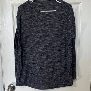 lululemon athletica Women's Long Sleeve Space Dye Top - Black/Gray